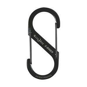 Nite-Ize S-Biner Double Gated Stainless Steel Carabiner  - #3 (Black)
