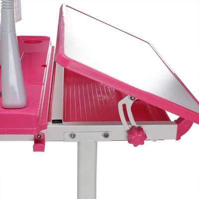 My Desk Ergonomic Study Desk & Chair with LED Light (Pink)