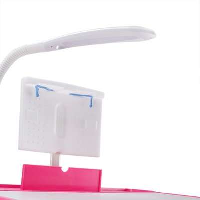 My Desk Ergonomic Study Desk & Chair with LED Light (Pink)