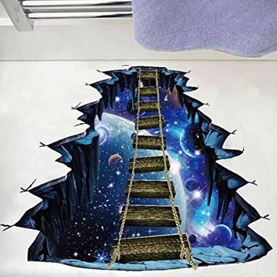 3D Wall/Floor Sticker - Outer Space Ladder