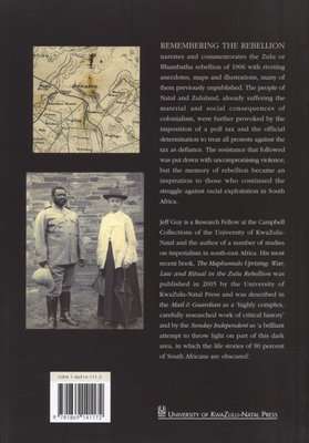 Remembering the Rebellion - The Zulu Uprising 1906 (Paperback)