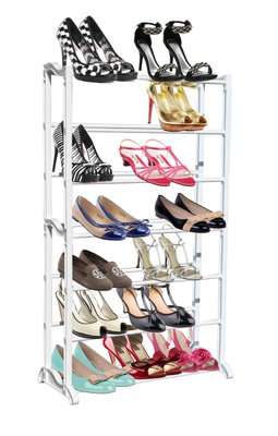 Shoe Rack - 7 Tier White
