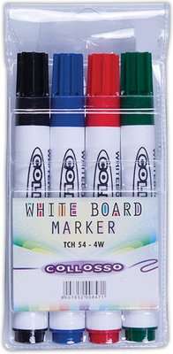 Collosso Bullet Point Whiteboard Markers (Wallet of 4)