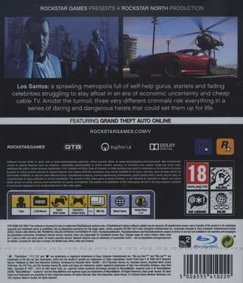 Grand Theft Auto V (PlayStation 3, DVD-ROM)