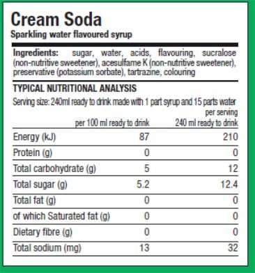 Sodastream Classics - Cream Soda Syrup (440ml)
