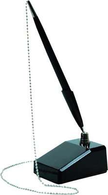 Treeline Desk Pen with Beaded Chain and Rotating Holder(Pack of 6)