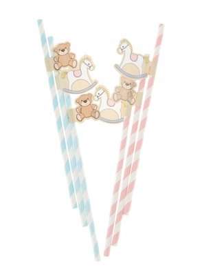 Rock-a-Bye Baby - Paper Straws and Flags (Pack of 25)