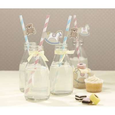 Rock-a-Bye Baby - Paper Straws and Flags (Pack of 25)