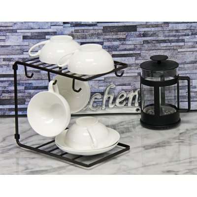 Refined Compact Cup Rack (Coffee Brown)