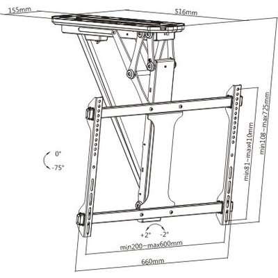 Lumi 32-70" Motorized Flip Down Ceiling Mount