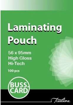 Treeline 250 Micron Business Card Laminating Pouches (86x54mm)(Box of 100)