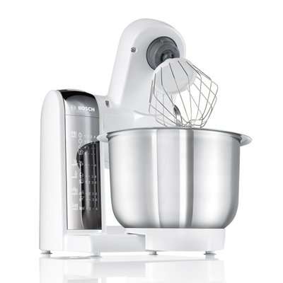 Bosch MUM48CR1 600W Kitchen Machine (White and Chrome)