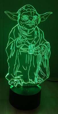 LED Night Lamp - Space Yoda