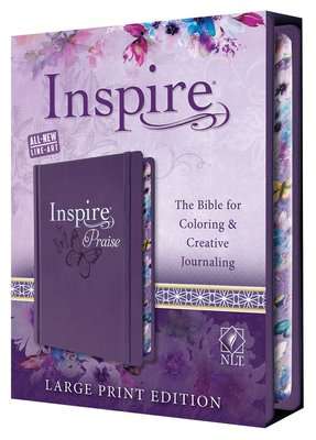 NLT Inspire Praise Bible - The Bible for Coloring & Creative Journaling (Large print, Hardcover)
