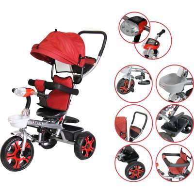 Nuovo 3 In 1 Tricycle Stroller  (Rustic Red)