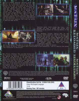 The Complete Matrix Trilogy - The Matrix / The Matrix Reloaded / The Matrix Revolutions (DVD, Boxed