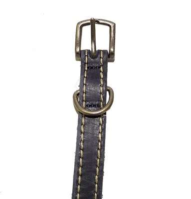 Huntlea Leopard Series - Leather Collar (Navy)