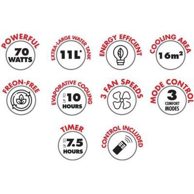 Bennett Read 3-In-1 Air Cooler with Remote Control (11L)