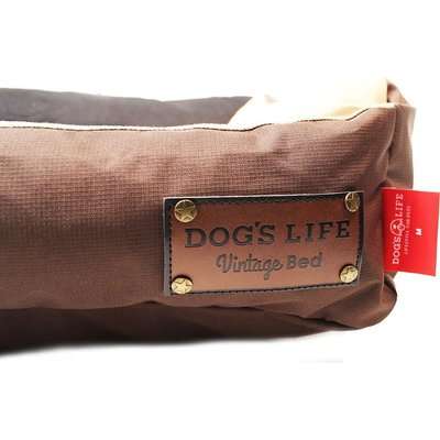 Dog's Life Vintage Lounger Waterproof Summer Bed (Brown)
