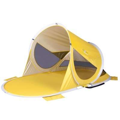 Oztrail Pop Up Beach Dome (Green / Yellow) (235 x 115 x 120cm)