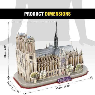 CubicFun National Geographic 3D Puzzle - Cathedrale Notre-dame de Paris (128 Pieces)