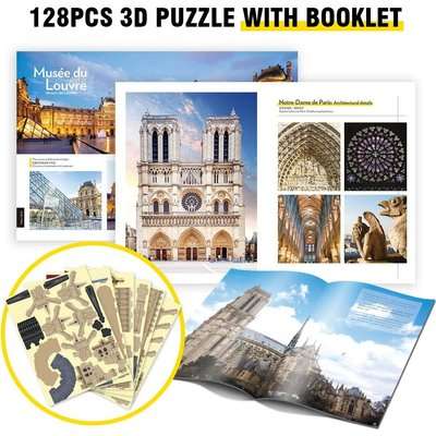 CubicFun National Geographic 3D Puzzle - Cathedrale Notre-dame de Paris (128 Pieces)