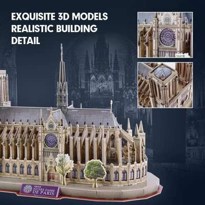 CubicFun National Geographic 3D Puzzle - Cathedrale Notre-dame de Paris (128 Pieces)