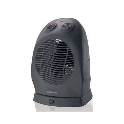 Mellerware Plastic Oscilating Floor Fan Heater with 2 Heat Settings (2000W)(Graphite)