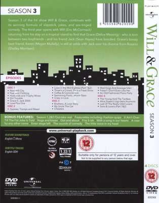 Will and Grace: The Complete Series 3 (DVD)