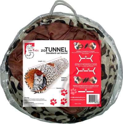 zaKatz zaTunnel Leopard Print 2-Way Pet Crinkle Tunnel