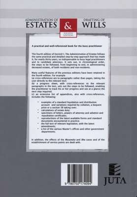 Administration of estates and drafting of wills (Hardcover, 4th ed)
