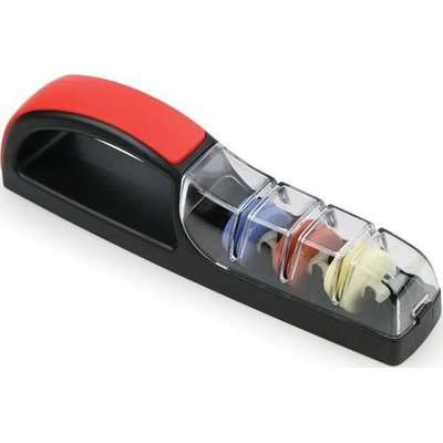 Global MinoSharp 3 Stage Hand-held Knife Sharpener (Black & Red)
