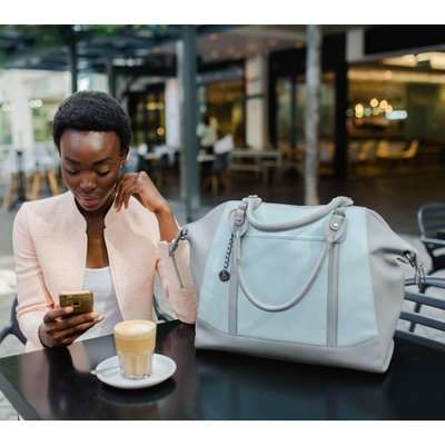 Baby Sense Mom & Baby Bag - Charmaine Grey & Blue