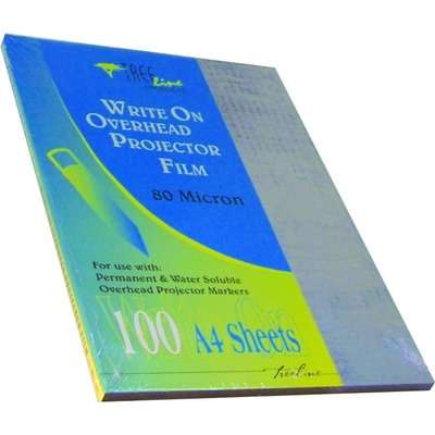 Treeline A4 Write-on Projector Film Transparencies (80 Micron)(100 Sheets)