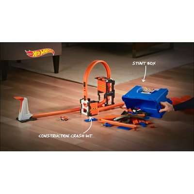 Hot Wheels Track Builder Construction Crash Kit