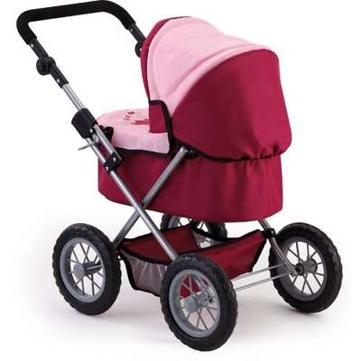 Bayer Trendy Doll's Pram (Pink/Red)