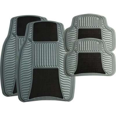 Stingray Classic Line Rubber/Velour Car Mat Set (4 Piece) (Black)