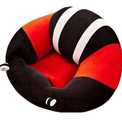 4AKid Plush Baby Chair (Black & Red)