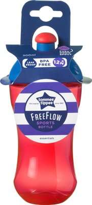 Tommee Tippee - Essentials Free Flow Sports Bottle (300ml | Supplied Colour May Vary)