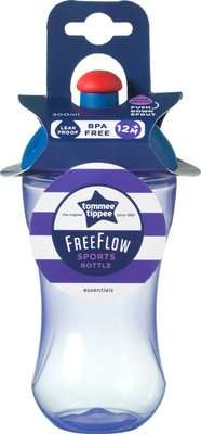 Tommee Tippee - Essentials Free Flow Sports Bottle (300ml | Supplied Colour May Vary)