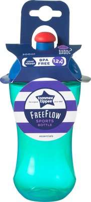 Tommee Tippee - Essentials Free Flow Sports Bottle (300ml | Supplied Colour May Vary)