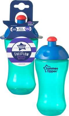 Tommee Tippee - Essentials Free Flow Sports Bottle (300ml | Supplied Colour May Vary)