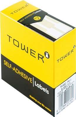 Tower Label Roll (9x50mm)(Box of 500)(White)