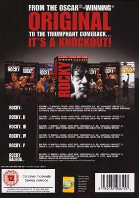 Rocky - The Complete Saga - Rocky / Rocky 2 / Rocky 3 / Rocky 4 / Rocky 5 / Rocky Balboa (DVD, Boxed