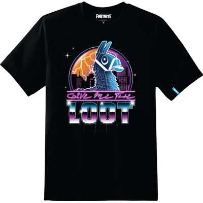 Fortnite Give Me The Loot Teen Boys T-Shirt (Black)(15-16)