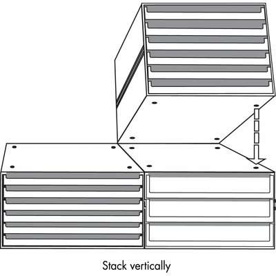 Bantex Texo Modular 3 Drawer Storage System (Red)