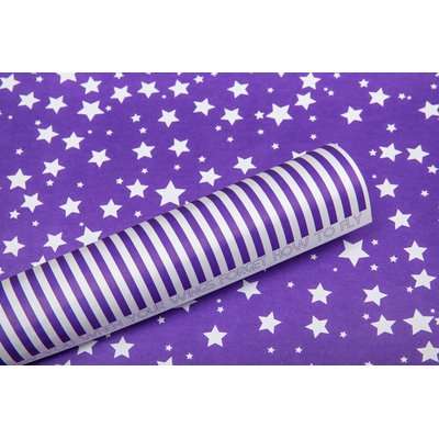 Lady Pattern Paper Basic Essentials Collection Double Sided Paper Sassy Stars (Purple Affair Design)