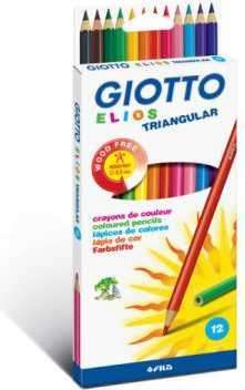 Giotto Elios TRI Coloured Pencils (12 Pack)
