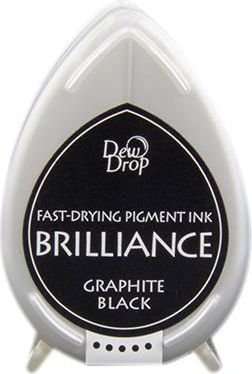 Tsukineko Brilliance Dew Drop Ink Pad - Graphite Black