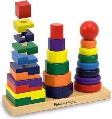 Melissa & Doug Classic Toys - Geometric Stacker